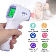 Large LCD Digital Infrared Thermometer Non-contact Forehead Baby Temperature Gun