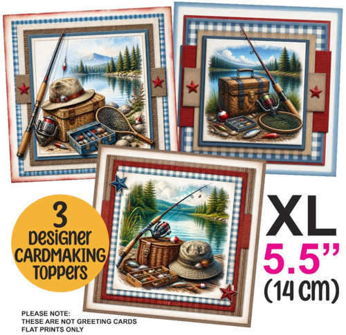 Fishing card toppers - fishing, for