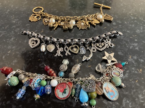 Vintage charm bracelets - 3,