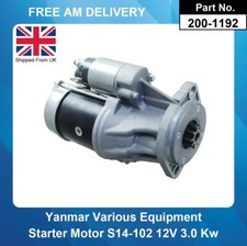 Starter Motor For Yanmar 4TNV98 4TNV98T Diesel Engine S14-102 S13-160