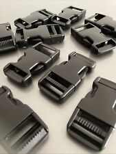 25mm Side Release Buckles RX Pack of 10 Black Plastic Webbing Strap Clips