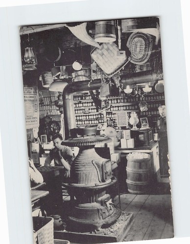 Postcard pot bellied stove - pot-bellied,