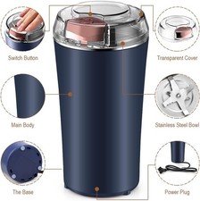400W Electric Coffee Grinder Grinding Milling Nut Bean Spice Matte Blade Blender