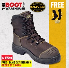 Oliver 65490 150mm Work Boots Steel Cap Safety Lace-Up 100% WATERPROOF! 