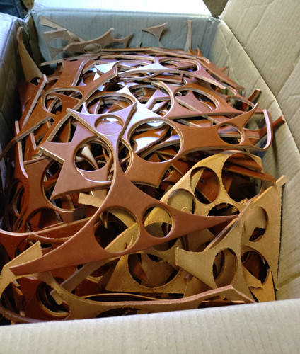 17kg box leather scraps - box,