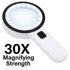 30X Magnifying Glass Light