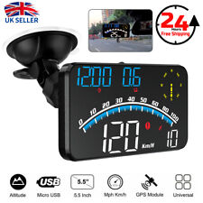 Universal Digital Speedometer GPS Car HUD Head Up Display MPH Overspeed Alarm-