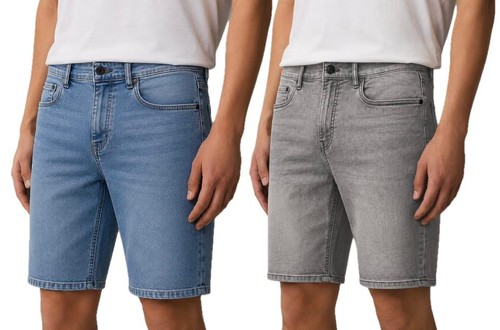 Men denim shorts casual - denim,
