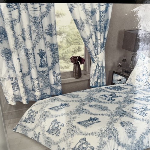 Toile jouy blue - toile, white