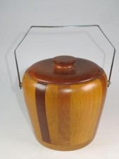 Retro Mid Century Wooden Ice Bucket