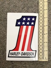 Vintage USA Harley Davidson No 1 Stars and Stripes sticker/ decal