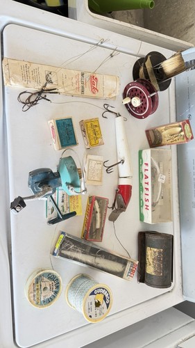 Vintage fishing decor reels - fishing,
