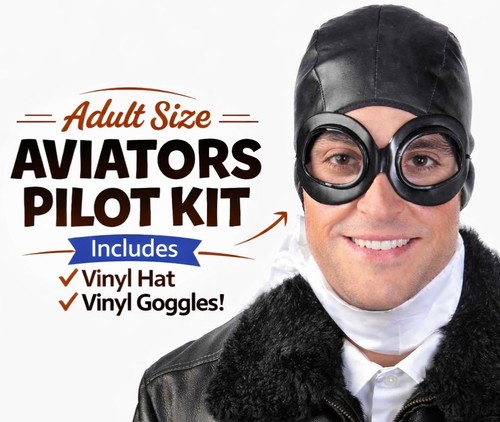 Pilots aviator hat goggles - pilots,
