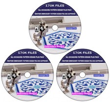 170,000 All Occasion Brother Embroidery Pattern Design Pack + Software PC DVD 