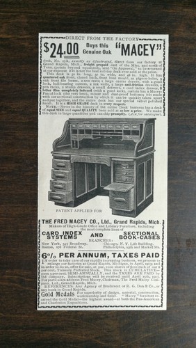 Vintage 1904 macy genuine - macy, oak