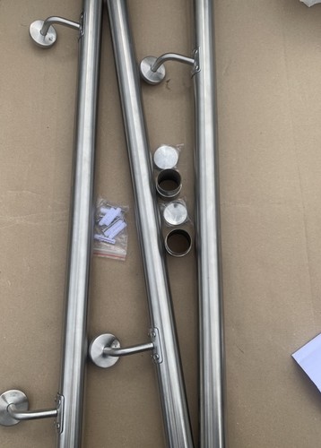 Stainless steel stairs wall - stainless,