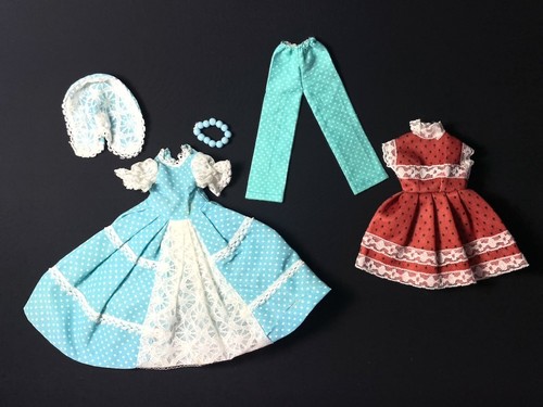 Vintage faerie glen blue polka - glen,