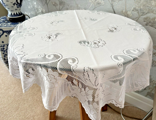Pretty white polyester lace - pretty,
