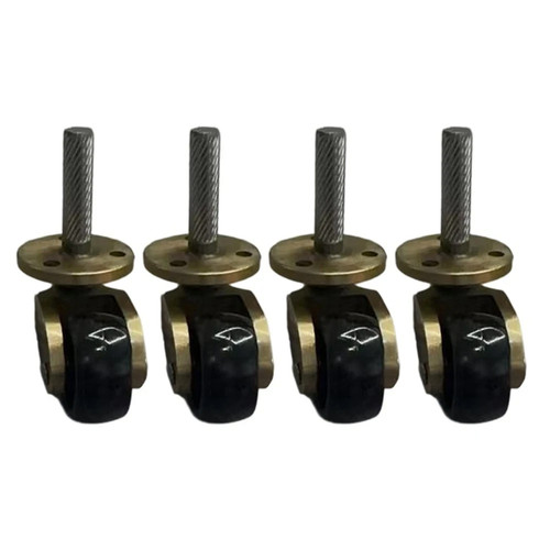 4pcs brass swivel casters - 4pcs, with