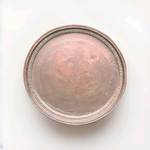 Vintage copper charger platter - copper,