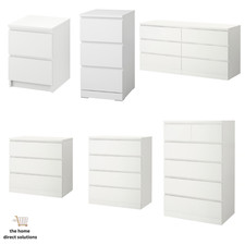 New IKEA MALM Chest of Drawers 2 3 4 6 Drawer White Bedroom Storage Unit Modern