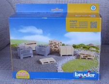 Bruder Logistics Set Pallets And Cage Attachments 1:16 Scale