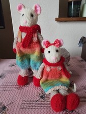 Hand Knitted Soft Toy Mice