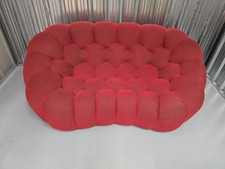Roche Bobois Curved Red Bubble Sofa 2.5 Seater 