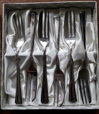 Vintage Set Of 6 Silver Plated