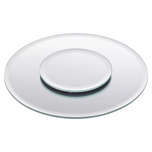 10cm round mirror plate - round,
