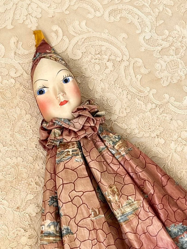 Antique boudoir doll bag wall - antique,