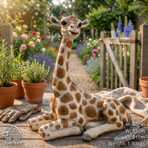 Giraffe large 40cm - 40cm, sitting