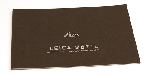 Original leica booklet for - original,