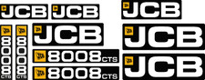 JCB 8008 CTS / Plant set of vinyl sticker decals - UK Seller