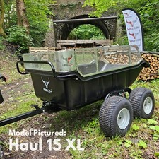 Quad ATV Tipping Trailer 4 wheel farm logging trailer equestrian trailer Iron Ox