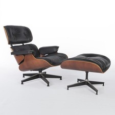 Herman Miller Eames Lounge Chair & Ottoman in Original Black & Cherry