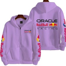 Luxury Red Bull Couple Zip Hoodie – Men's Winter Jacket for Racing & Outdoors