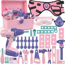 Vanplay Kids Tool Set 52Pcs Kit Electronic Toy Dril Belt Tool Box Boys Girls