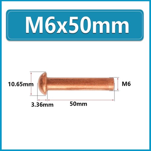 Copper rivets m2 5 - rivets, m3