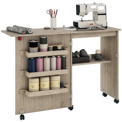 Homcom folding sewing table - homcom,