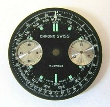 CHRONO SWISS diver chronograph dial fit for Valjoux 7733. NOS swiss made  