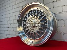 4X 16" BBS RS Mesh style wheels 4X100 4X108 dish JDM  for VW HONDA NISSAN Toyota