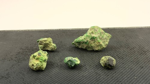 Natural green garnet specimen - green,