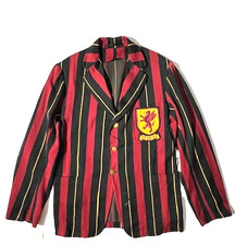 Vintage British Rowing Boating Club Blazer Striped Rugby Cricket School Jacket