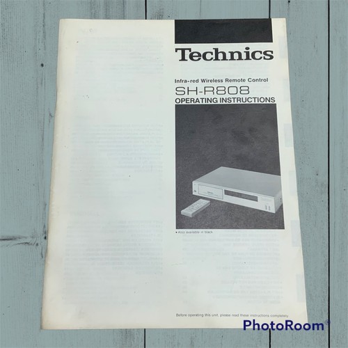 Technics r808 operating - technics,