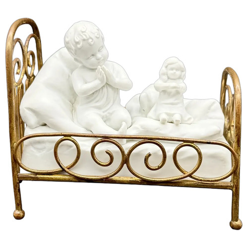 Antique bisque doll figurine - antique,