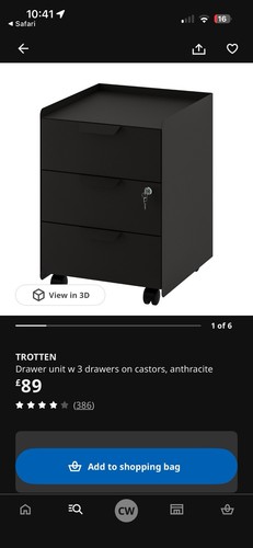 Ikea drawer unit trotten - ikea,