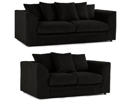 Black jumbo cord seater - black,