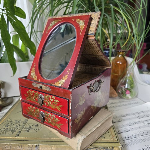 Vintage chinese lacquered wood - vintage,