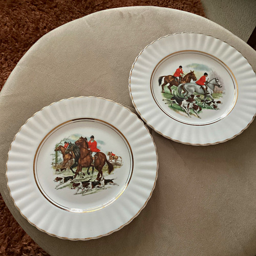 Bone china pair round - china,
